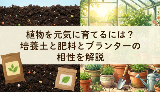 植物を元気に育てるには？培養土と肥料とプランターの相性を解説