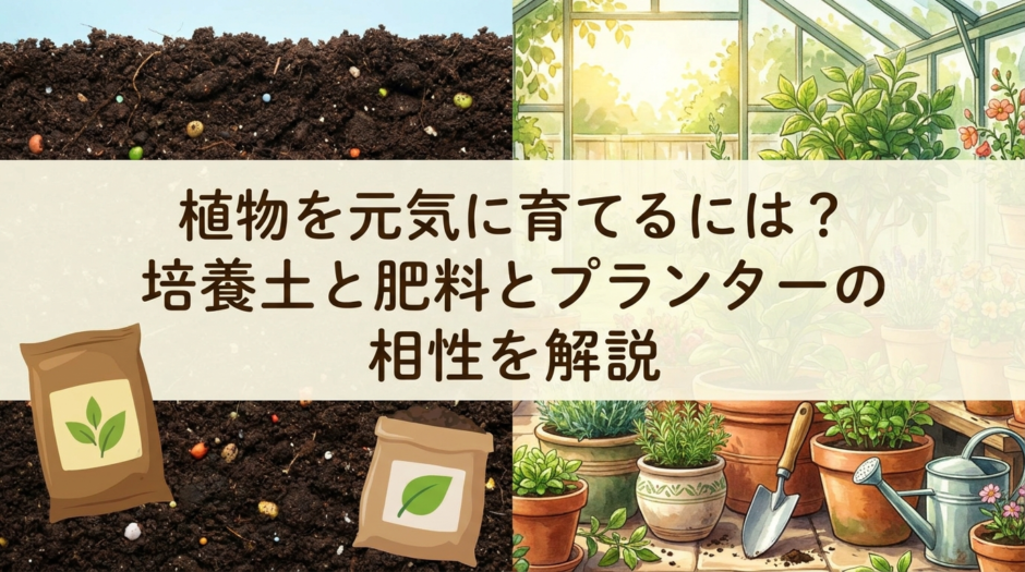 植物を元気に育てるには？培養土と肥料とプランターの相性を解説
