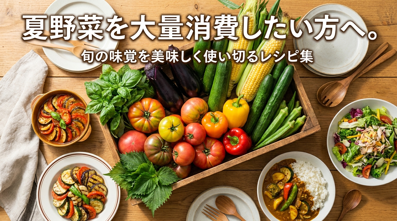 夏野菜を大量消費したい方へ。旬の味覚を美味しく使い切るレシピ集