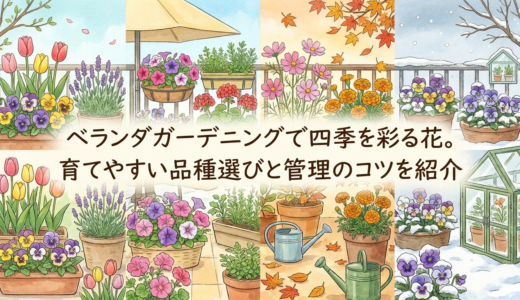 ベランダガーデニングで四季を彩る花。育てやすい品種選びと管理のコツを紹介