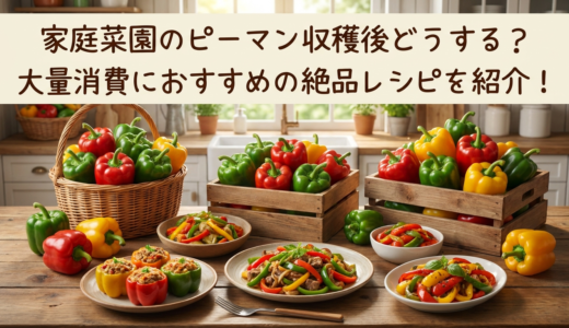 家庭菜園のピーマン収穫後どうする？大量消費におすすめの絶品レシピを紹介！