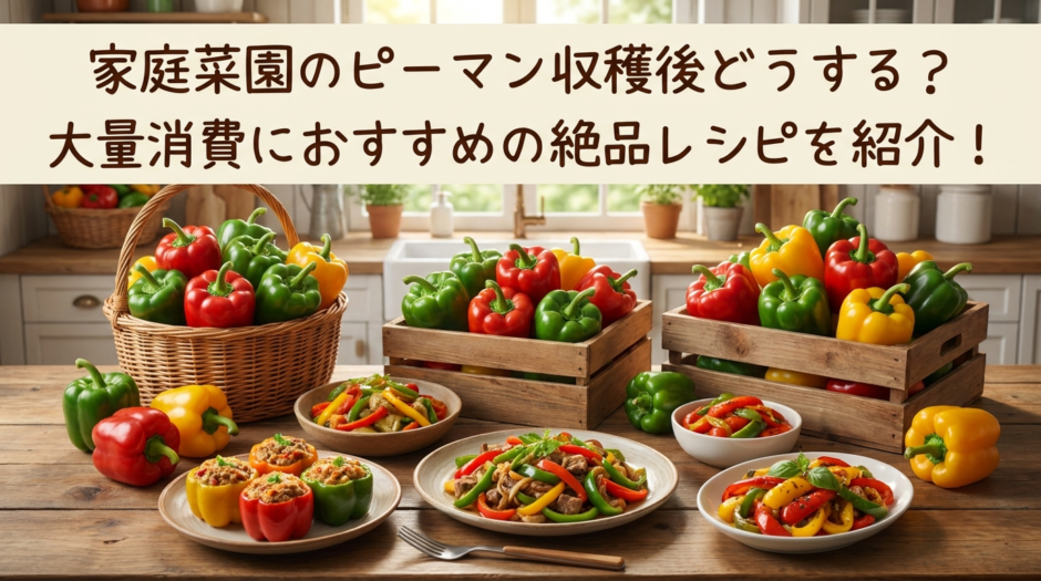 家庭菜園のピーマン収穫後どうする？大量消費におすすめの絶品レシピを紹介！