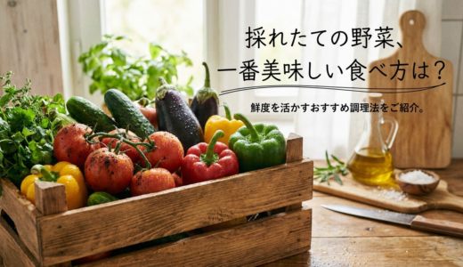 採れたての野菜、一番美味しい食べ方は？鮮度を活かすおすすめ調理法をご紹介。