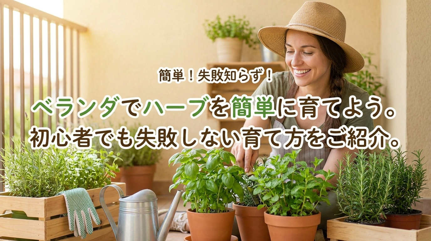ベランダでハーブを簡単に育てよう。初心者でも失敗しない育て方をご紹介。