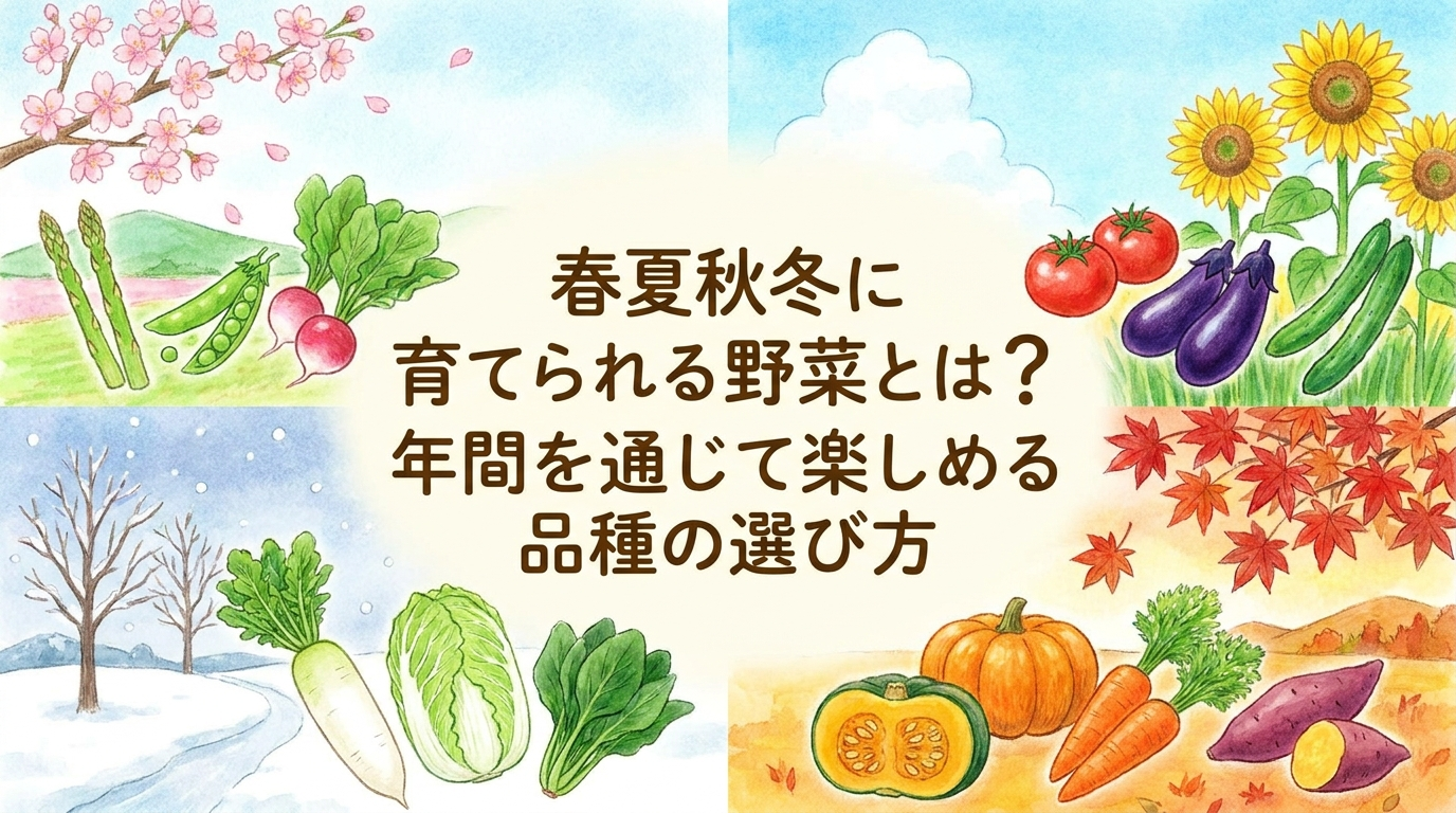 春夏秋冬に育てられる野菜とは？年間を通じて楽しめる品種の選び方