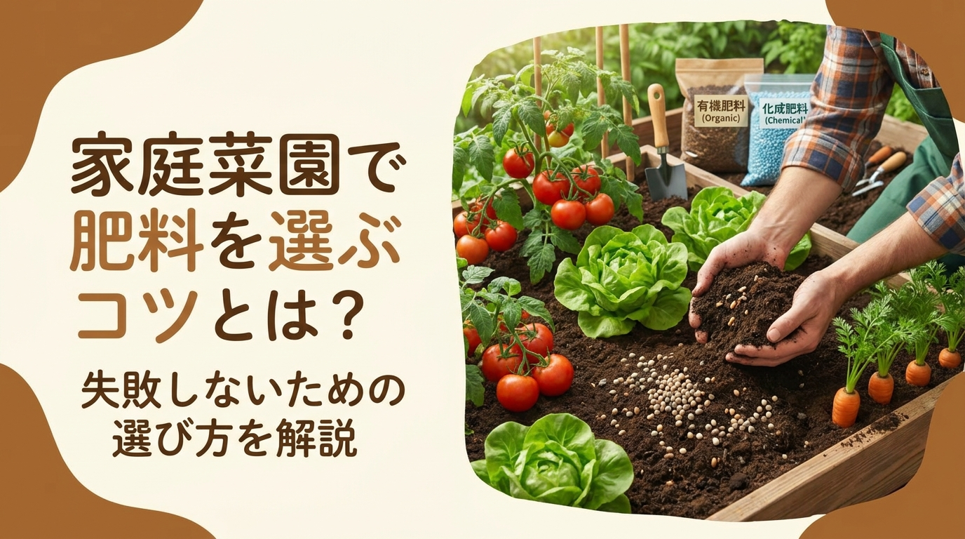 家庭菜園で肥料を選ぶコツとは？失敗しないための選び方を解説