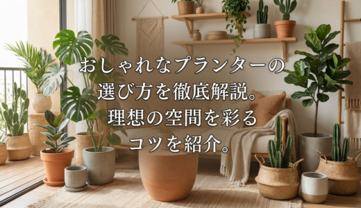 おしゃれなプランターの選び方を徹底解説。理想の空間を彩るコツを紹介。