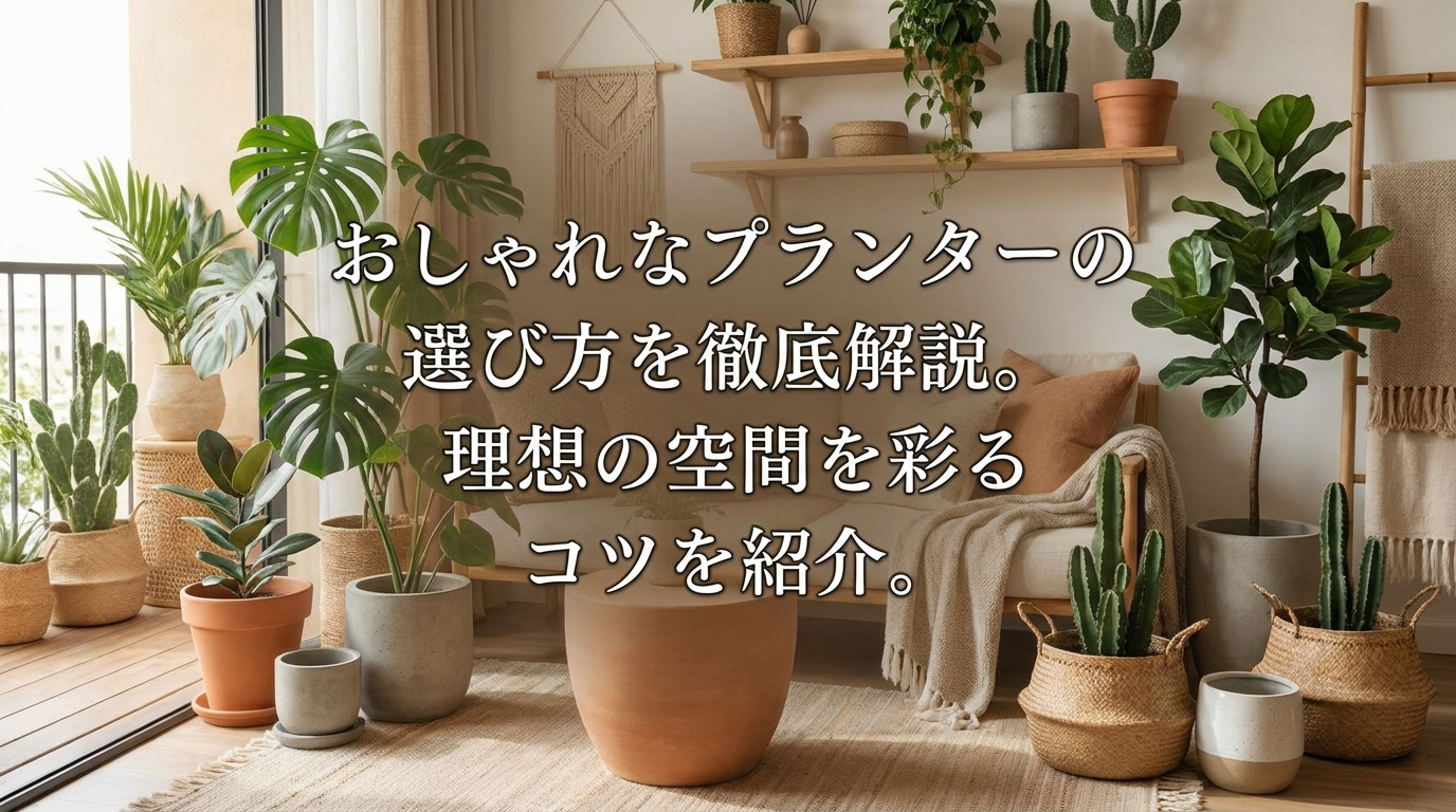 おしゃれなプランターの選び方を徹底解説。理想の空間を彩るコツを紹介。