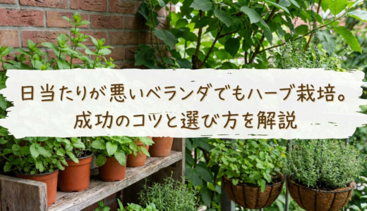 日当たりが悪いベランダでもハーブ栽培。成功のコツと選び方を解説
