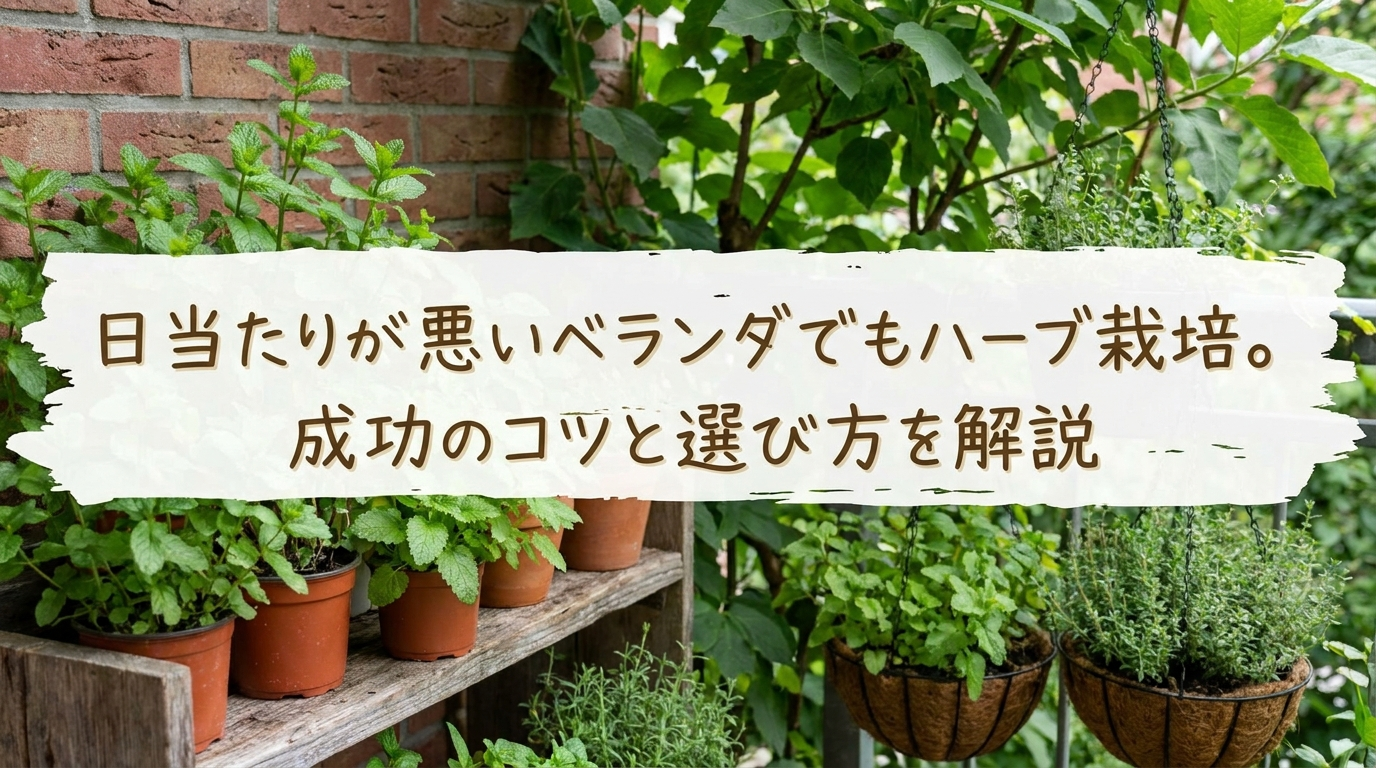 日当たりが悪いベランダでもハーブ栽培。成功のコツと選び方を解説