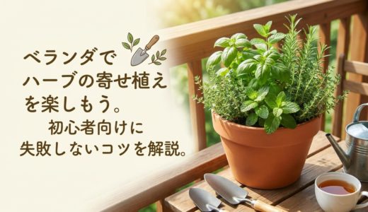 ベランダでハーブの寄せ植えを楽しもう。初心者向けに失敗しないコツを解説。