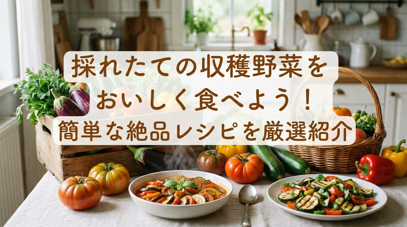 採れたての収穫野菜をおいしく食べよう！簡単な絶品レシピを厳選紹介