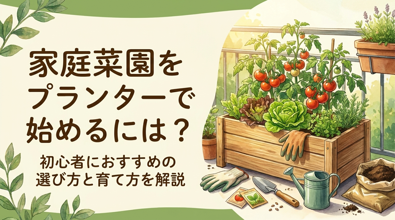 家庭菜園をプランターで始めるには？初心者におすすめの選び方と育て方を解説