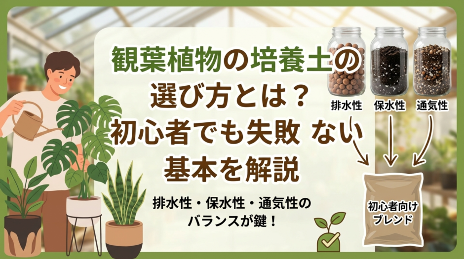 観葉植物の培養土の選び方とは？初心者でも失敗しない基本を解説