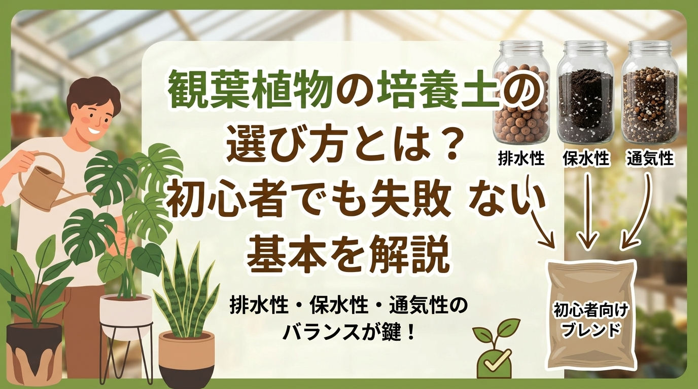 観葉植物の培養土の選び方とは？初心者でも失敗しない基本を解説