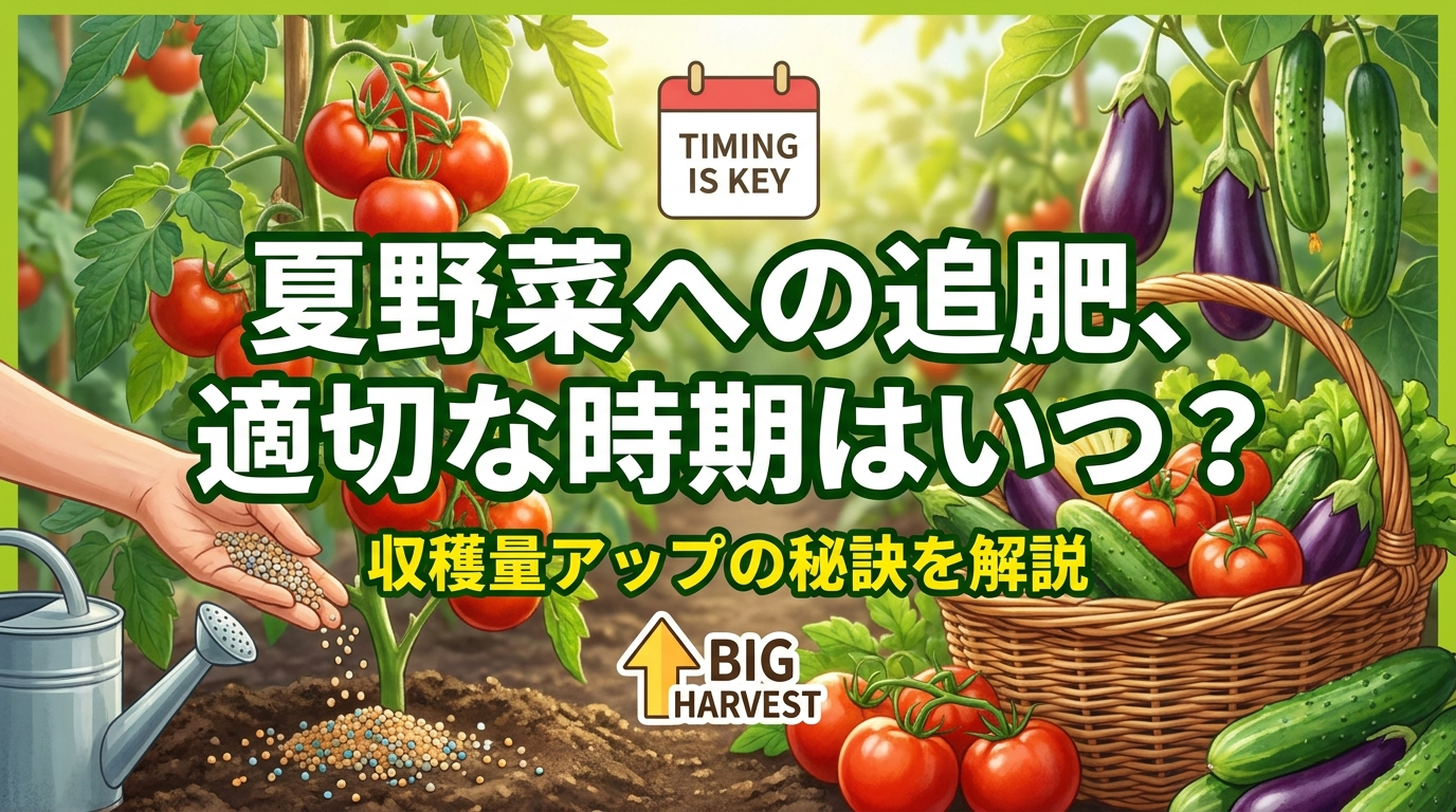 夏野菜への追肥、適切な時期はいつ？収穫量アップの秘訣を解説