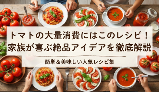 トマトの大量消費にはこのレシピ！家族が喜ぶ絶品アイデアを徹底解説